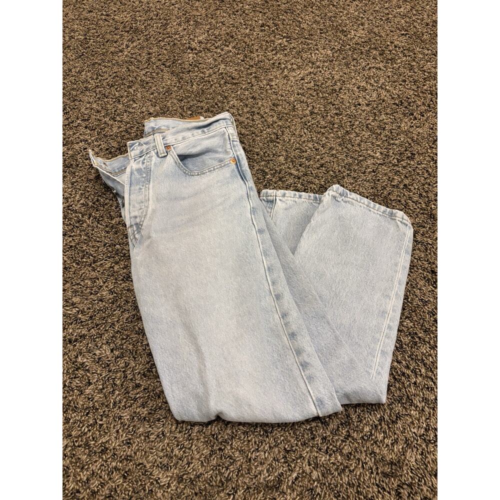 Levis 501 Jeans Womens 25 Button Fly Stretch Light Wash 25x26